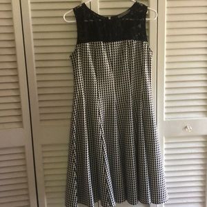 Danny and Nicole houndstooth print dress
